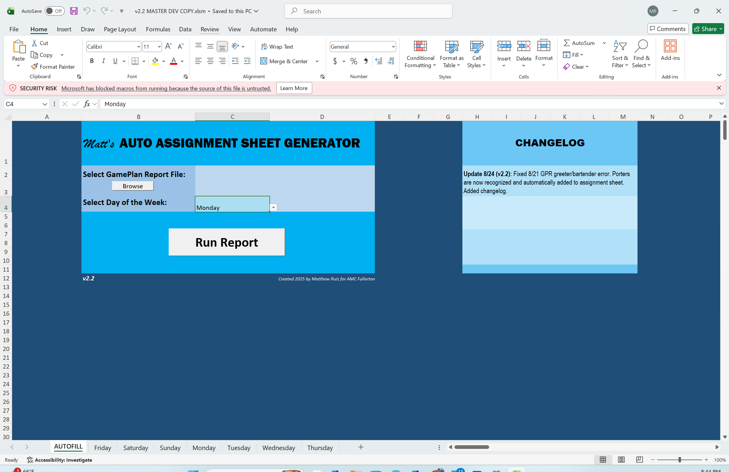 Auto Assignment Sheet Maker